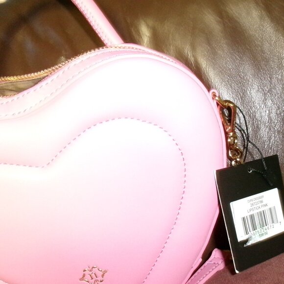 NWT Nanette Lepore Lipstick Pink Heart Crossbody - Picture 7 of 10